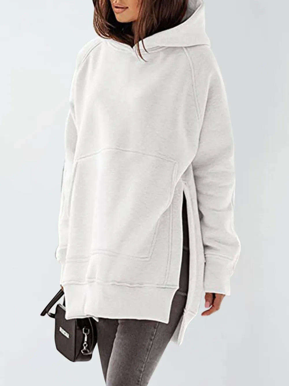 Hoodie with Slit Pocket