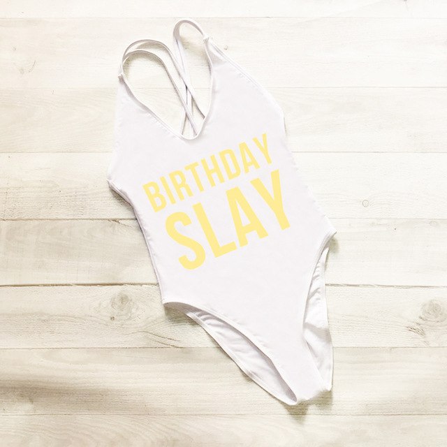 BIRTHDAY SLAY Swimsuit - various colours