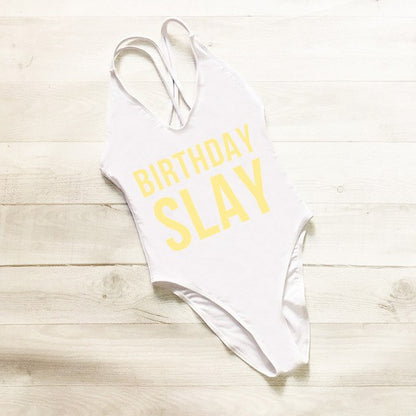 BIRTHDAY SLAY Swimsuit - various colours
