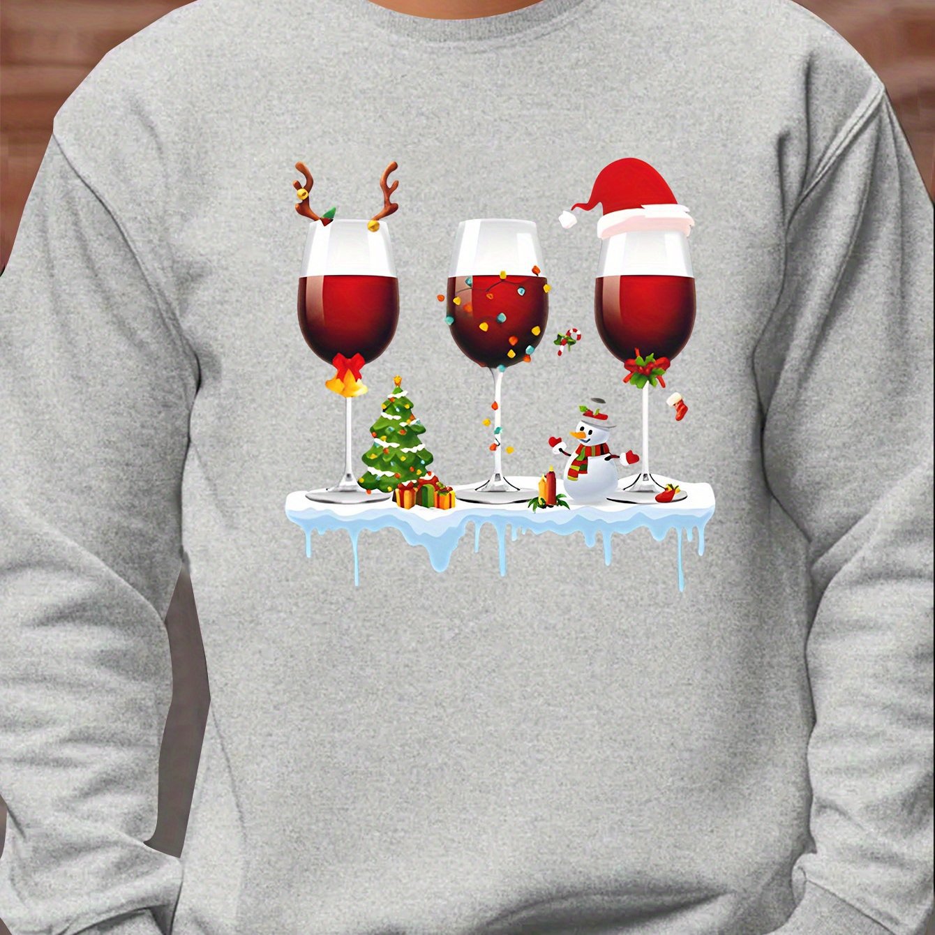 Men's Christmas Sweatshirt - Wine - Various Colours