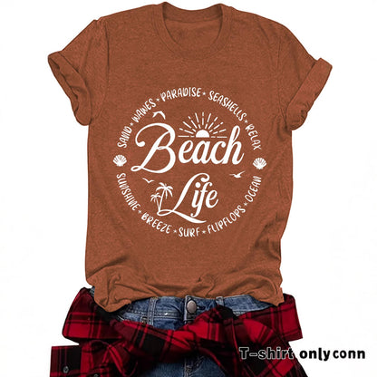 Slogan T Shirt - Beach Life