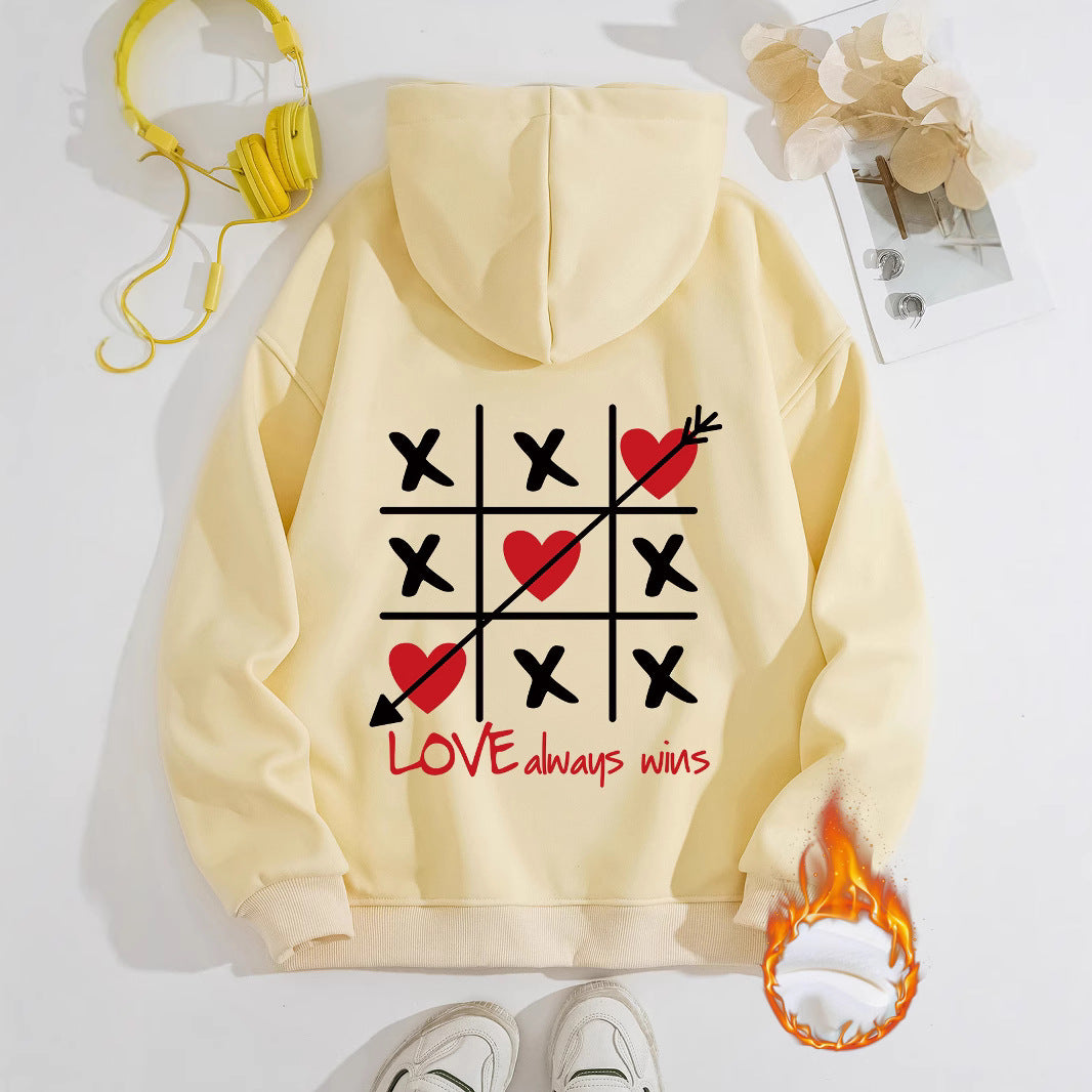 Valentines Inspired Hoodie - Hearts and Kisses