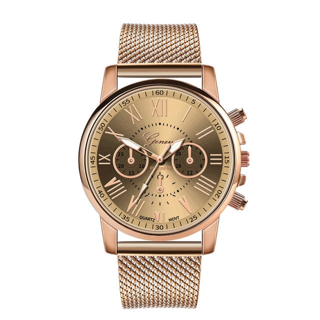 Ladies Quartz Wrist Watch - Leather Band