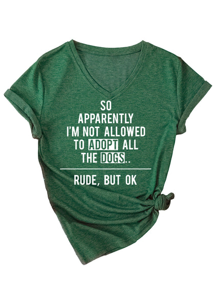 Slogan Tee - Adopt the Dogs - various colours