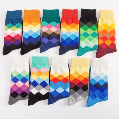Socks - Argyle Print