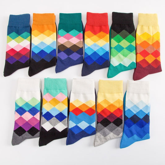 Socks - Argyle Print