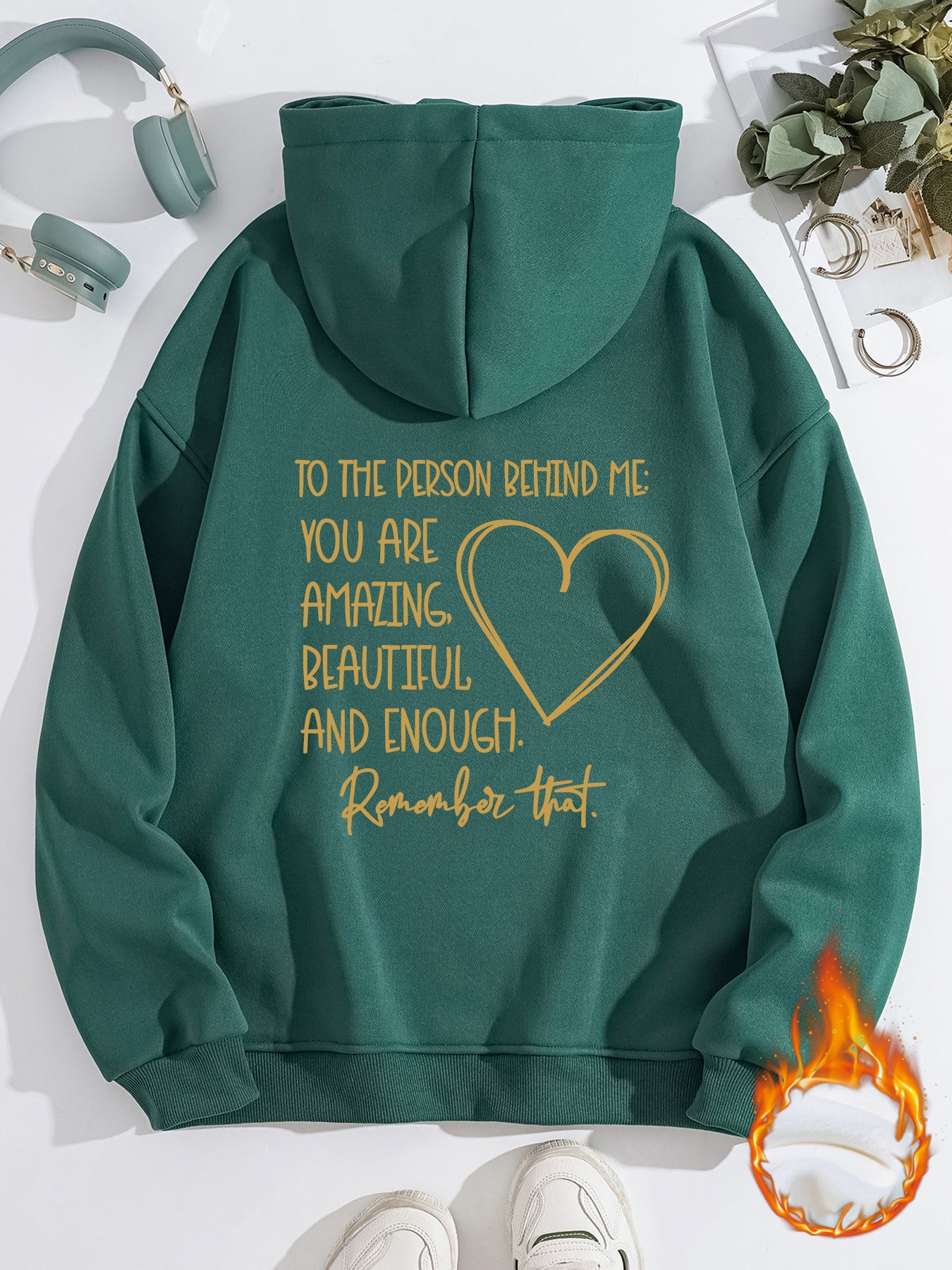 Fleece Lined Hoodie - Person Behind Me