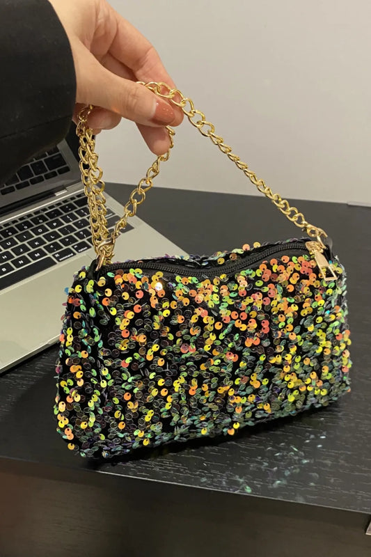 Sequin Removable Strap Shoulder Bag - various colours
