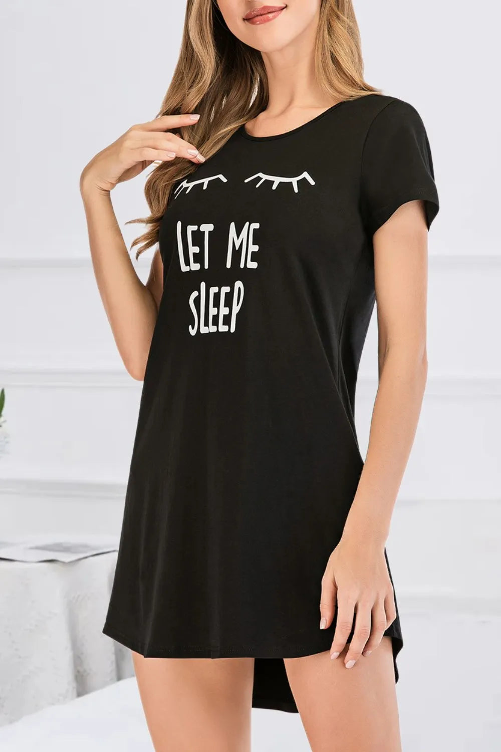 Ladie's Slogan Nightdress Pyjama
