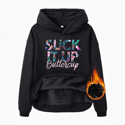 Fleece Lined Hoodie - Suck It Up