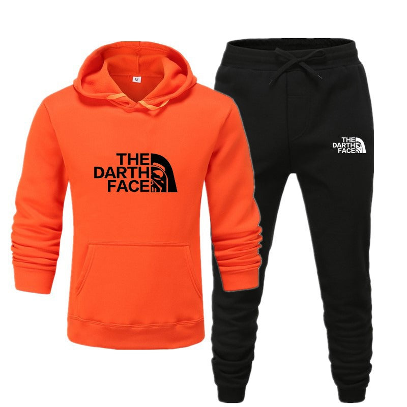Men's Hoodie and Tracksuit Bottom Set - The Darth Face