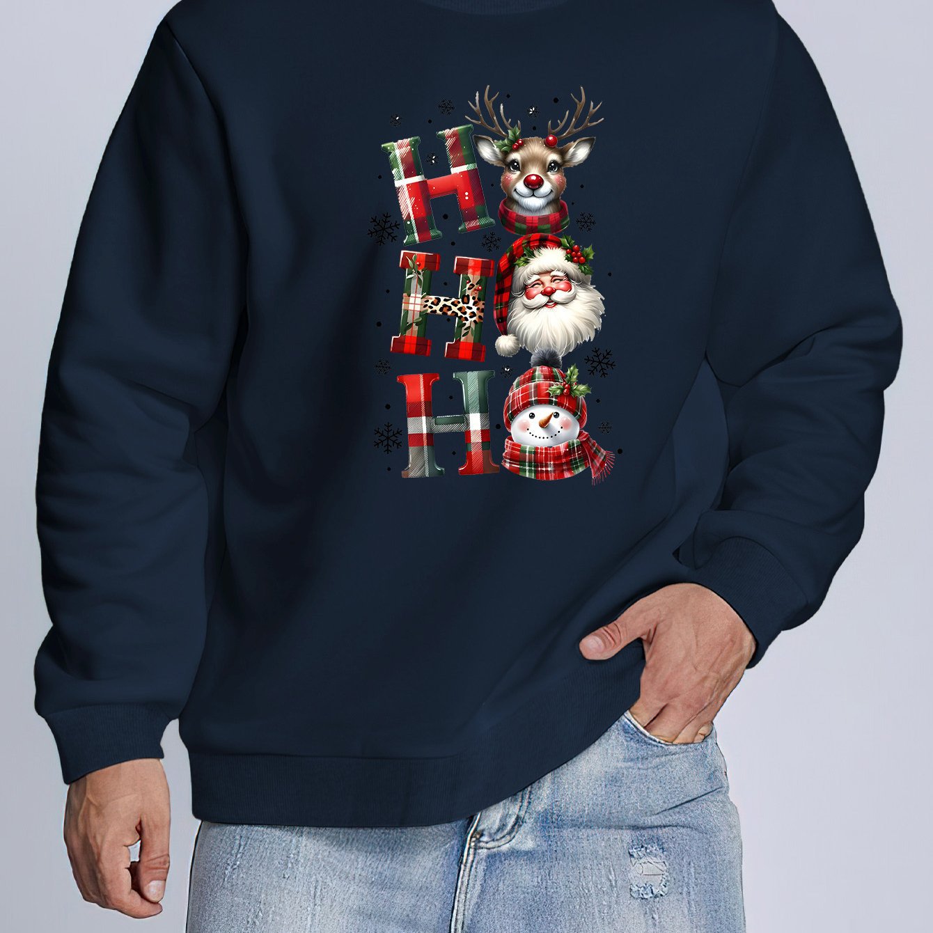 Men's Christmas Sweatshirt - Ho Ho Ho