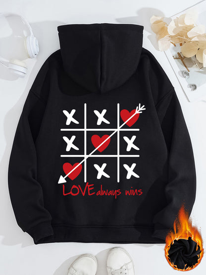 Valentines Inspired Hoodie - Hearts and Kisses