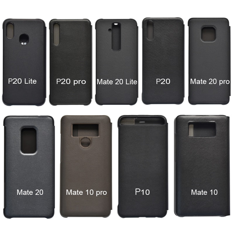 Huawei P10 P20 Leather Flip Phone Case