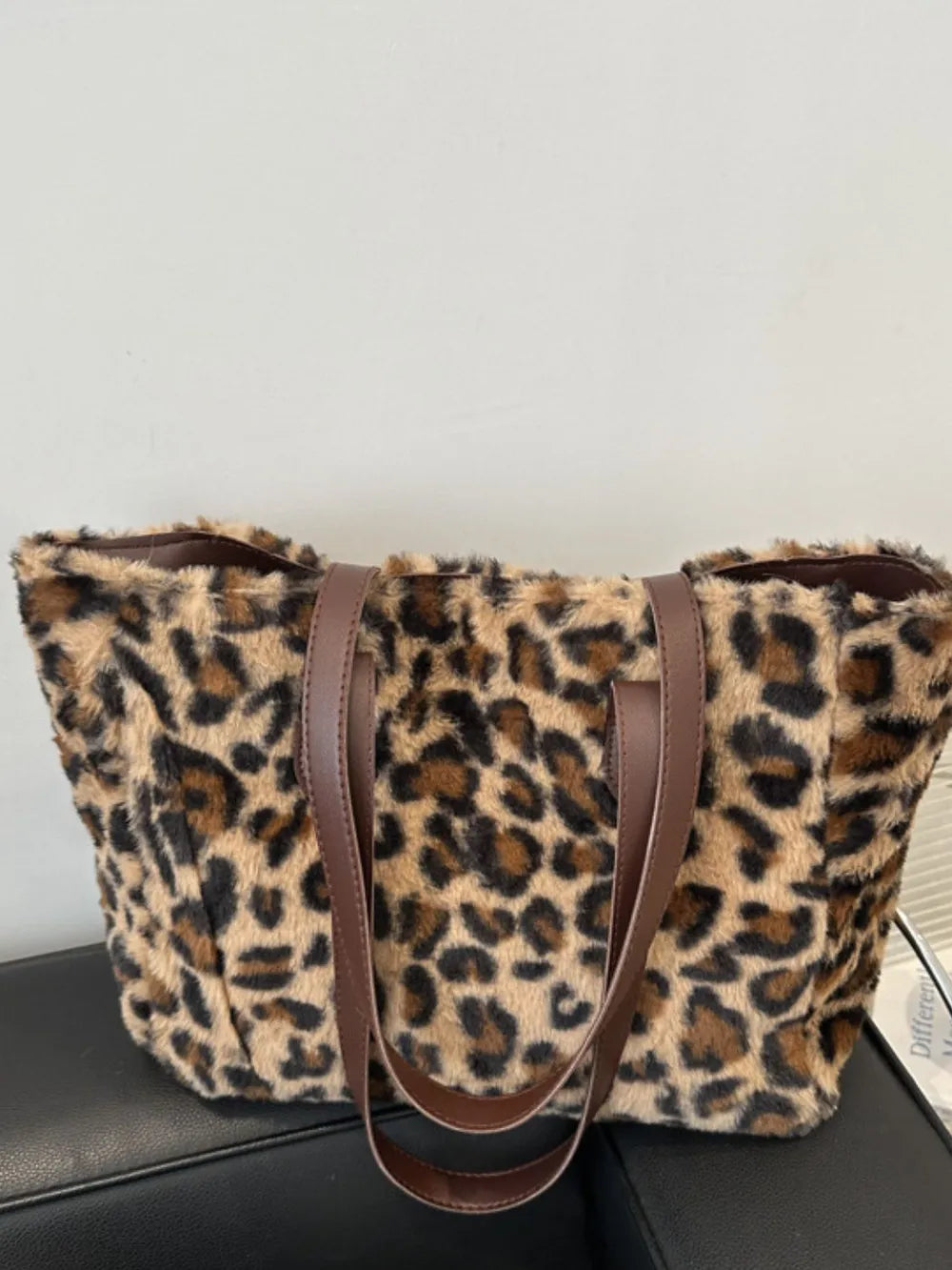 Leopard Fluffy Tote Bag