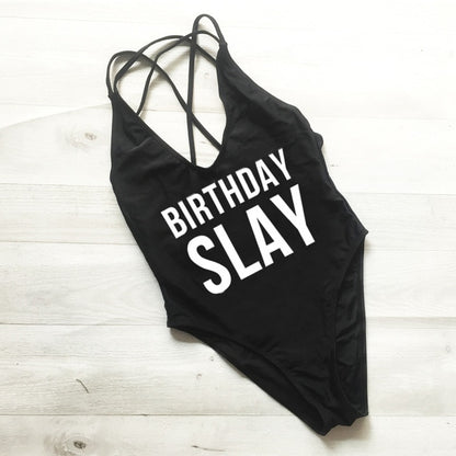 BIRTHDAY SLAY Swimsuit - various colours