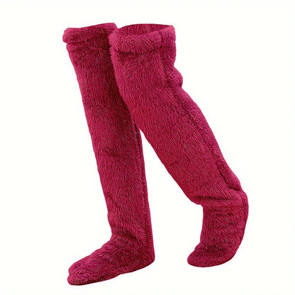 Socks Leg Warmers - Over The Knee - Thick Fleece