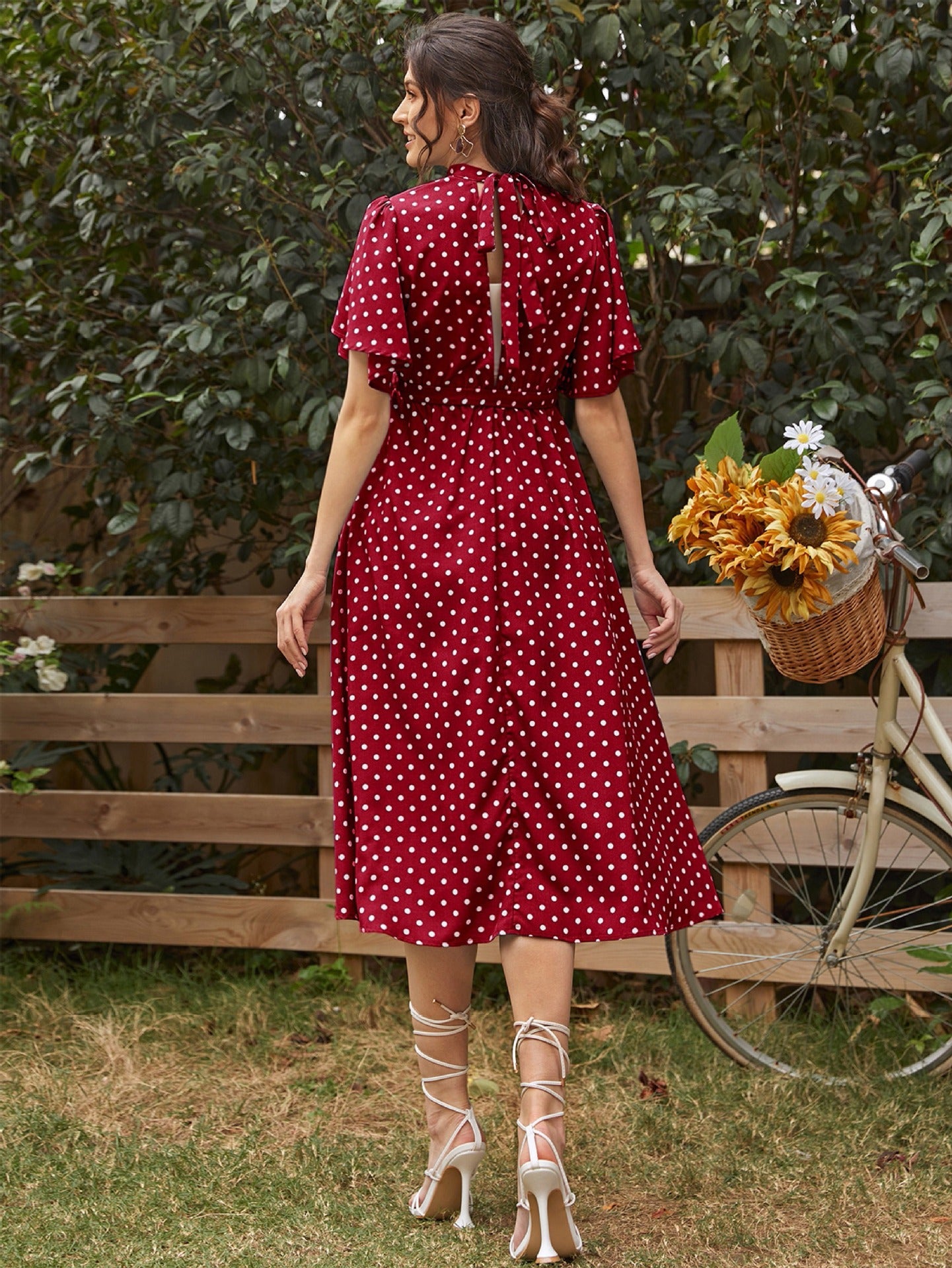 Ladies Polka Dot Maternity Dress  - Mum To Be - Pregnancy