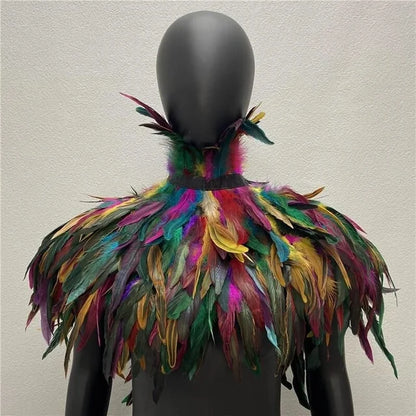 Halloween Gothic Feather Cloak