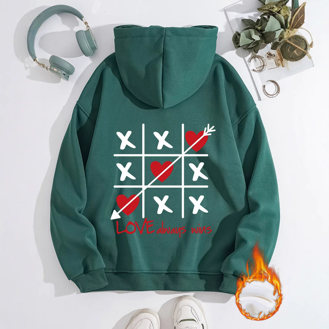 Valentines Inspired Hoodie - Hearts and Kisses