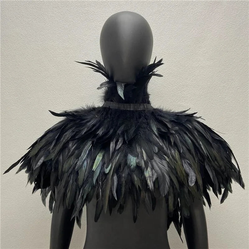 Halloween Gothic Feather Cloak