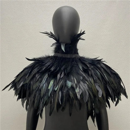 Halloween Gothic Feather Cloak