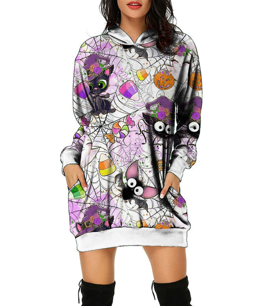 Halloween Hoodie Sweater Dress