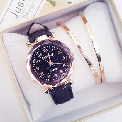 Ladies Quartz Wrist Watch & Bracelet Set