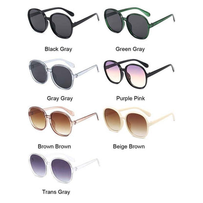 Ladies Oversize Round Frame Sunglasses - various colours