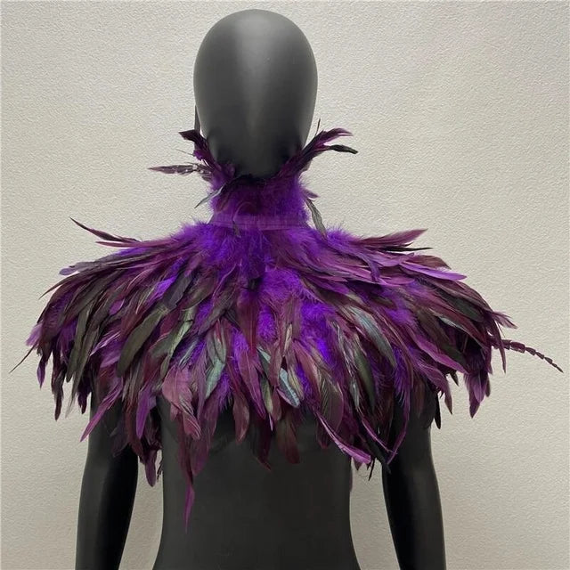 Halloween Gothic Feather Cloak