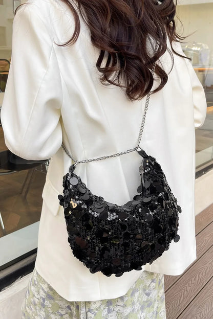 Sequin Chain Crossbody Bag - various colours