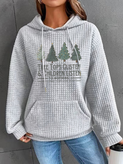 Christmas Hoodie - Waffle - Christmas TreeTops