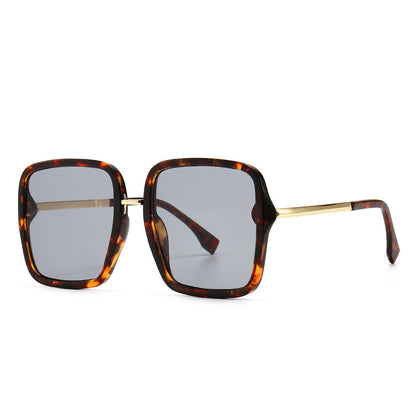 Ladies Oversized Square Narrow Frame Sunglasses - various colours