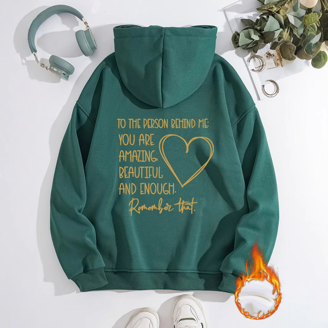 Fleece Lined Hoodie - Person Behind Me