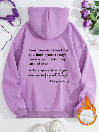 Fleece Lined Hoodie - Made You Smile