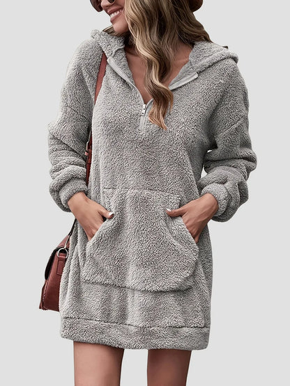 Half Zip Oversized Hoodie