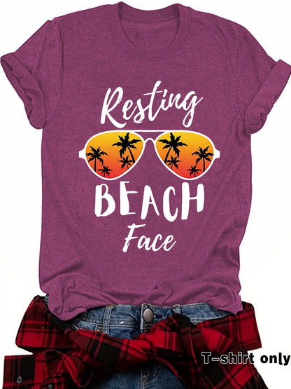 Slogan T Shirt - Resting Beach Face