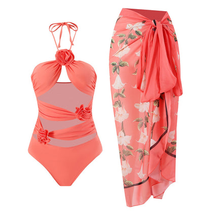 Swimsuit One Piece with matching Cover Up Skirt