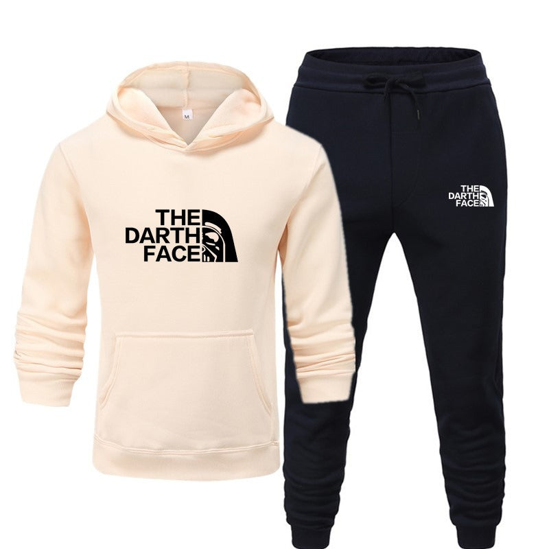 Men's Hoodie and Tracksuit Bottom Set - The Darth Face