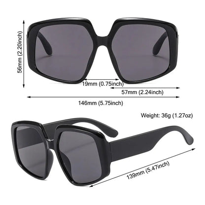 Ladies Oversized Square Sunglasses - various colours