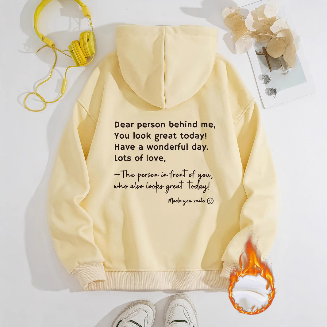Fleece Lined Hoodie - Made You Smile