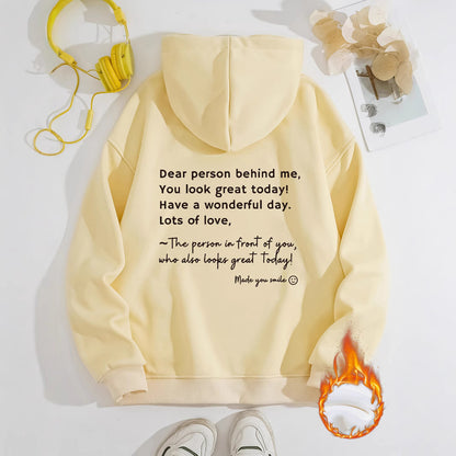 Fleece Lined Hoodie - Made You Smile