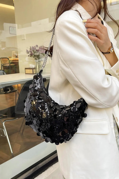 Sequin Chain Crossbody Bag - various colours