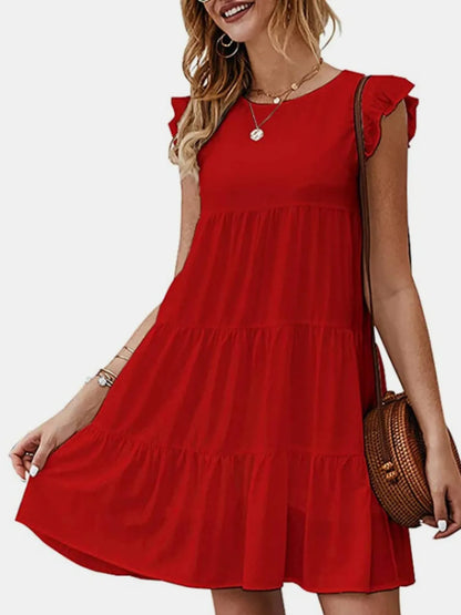 Women's Cap Sleeve Mini Dress