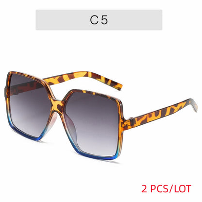 Ladies Square Oversized Sunglasses - various colours