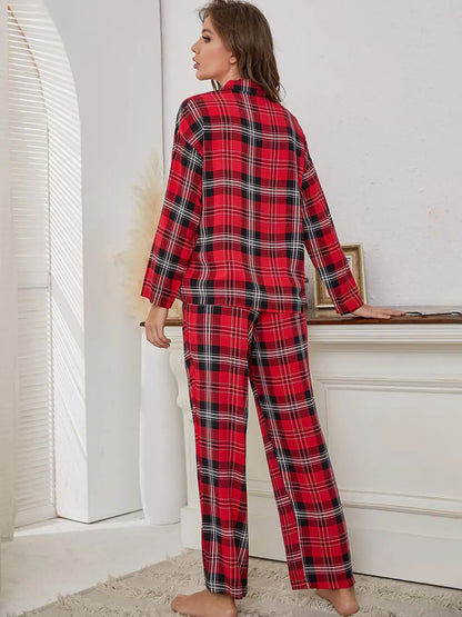 Women's Pyjama Set - Red Check