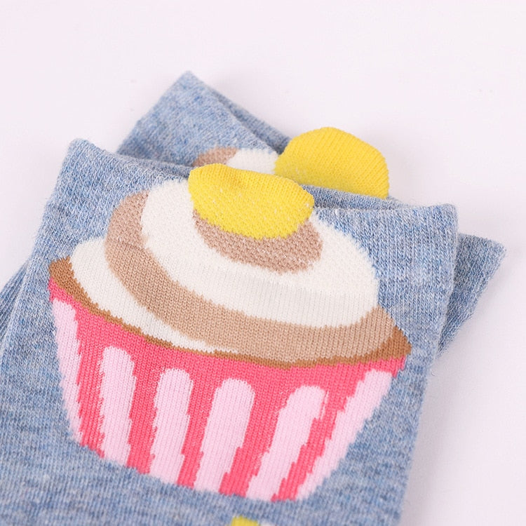 Socks - 5 pairs - Cupcake Design