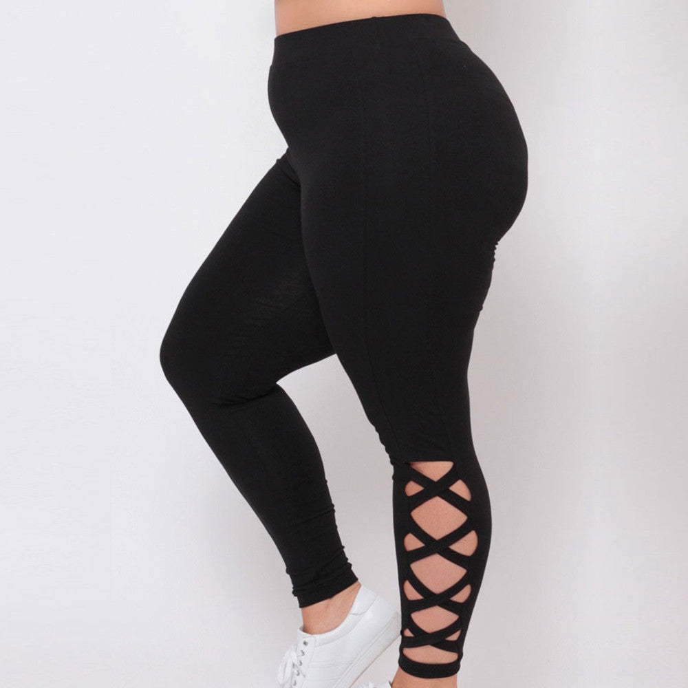 Women's Leggings - Cut Out Detail - Plus Size