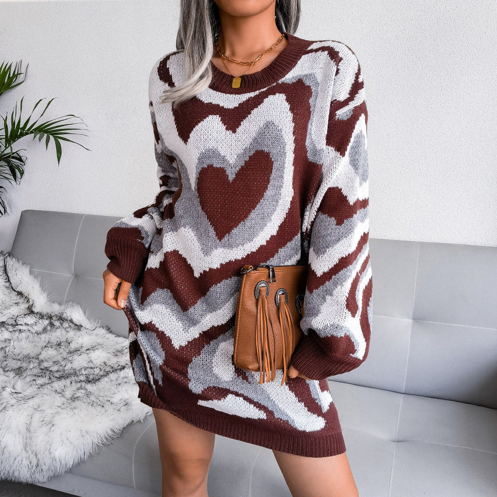 Valentines Inspired Jumper Sweater Dress
