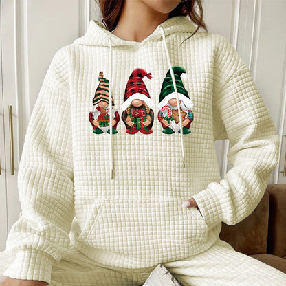 Christmas Hoodie - Waffle Gonk Print - Various Colours